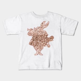 Sparkling rose gold Mr Rabbit Kids T-Shirt